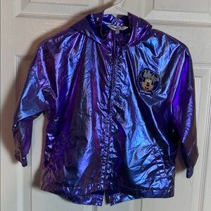 DisneyLand Paris Kids Iridescent Purple Raincoat Mini Mouse Character Design 6